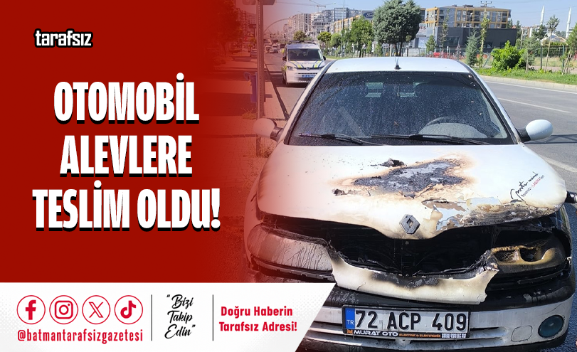 Otomobil Alevlere Teslim Oldu!
