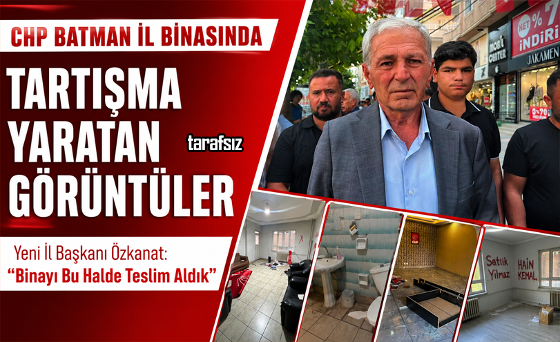 CHP BATMAN İL BİNASINDA TARTIŞMA YARATAN GÖRÜNTÜLER