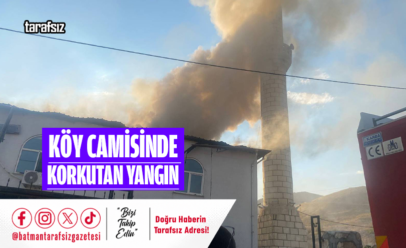 Köy Camisinde Korkutan Yangın