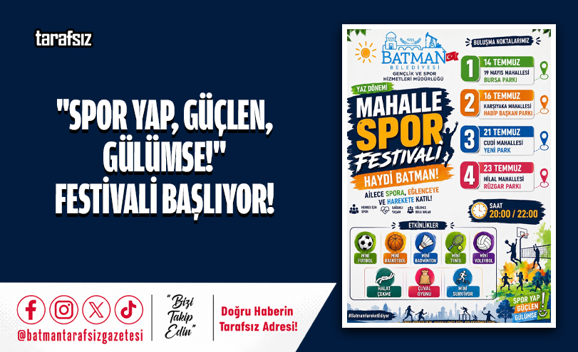 “Spor Yap, Güçlen, Gülümse!” Festivali Başlıyor!
