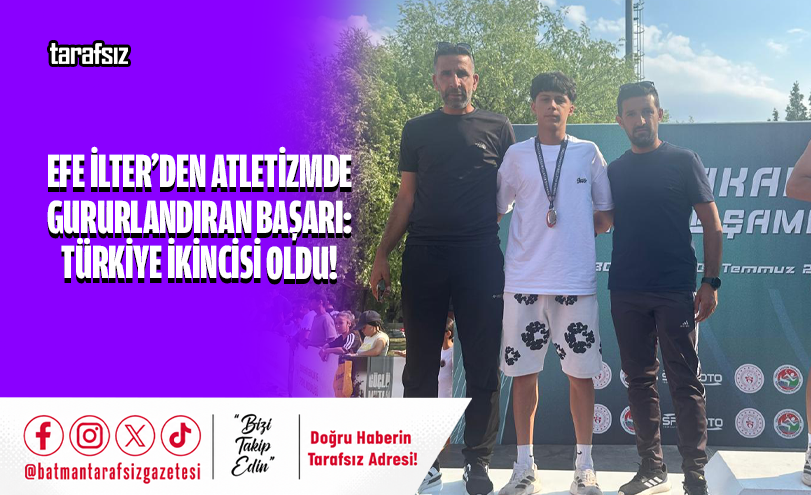 Efe İlter’den Atletizmde Gururlandıran Başarı: Türkiye İkincisi Oldu!