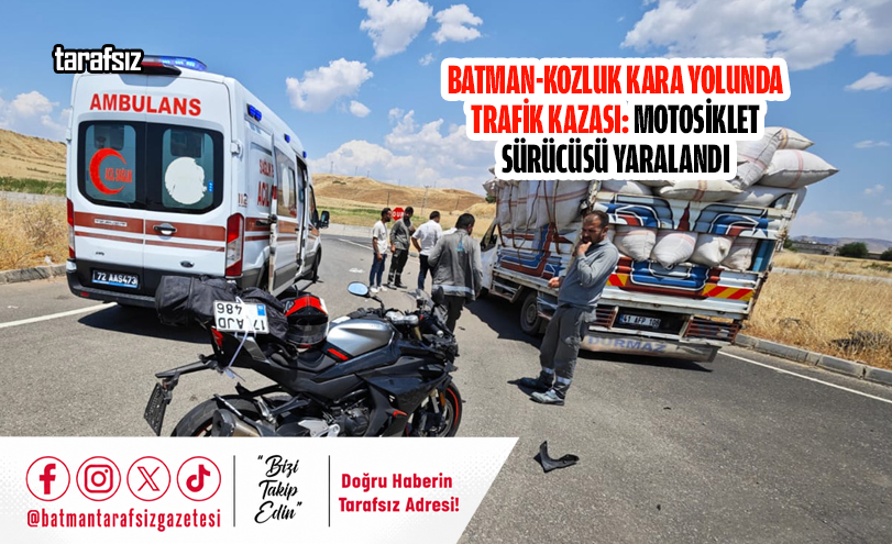Batman-Kozluk Kara Yolunda Trafik Kazası: Motosiklet Sürücüsü Yaralandı