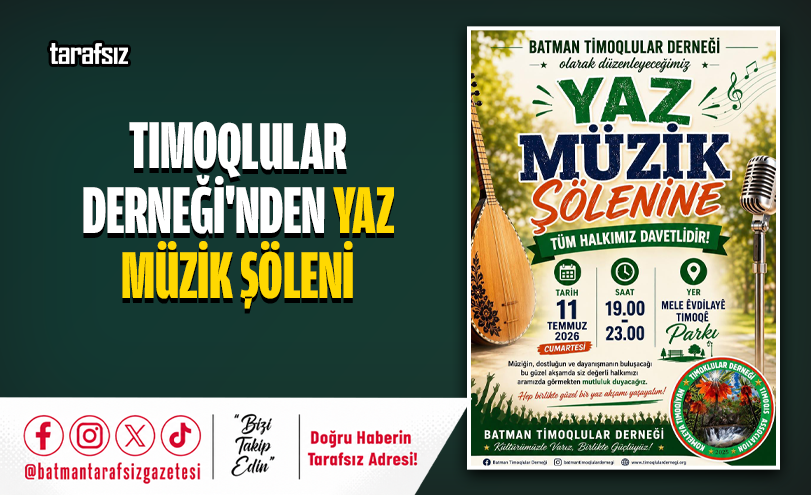 TIMOQLULAR DERNEĞİ’NDEN YAZ MÜZİK ŞÖLENİ