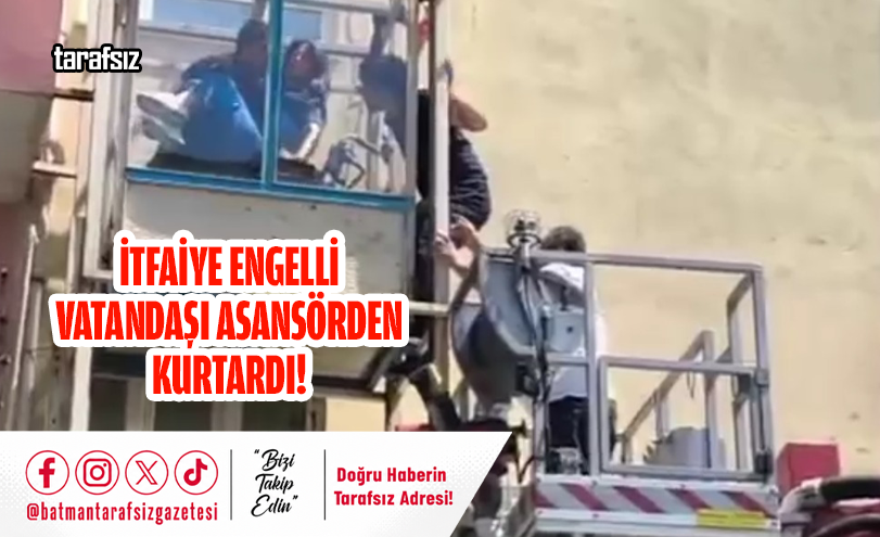 İtfaiye Engelli Vatandaşı Asansörden Kurtardı!