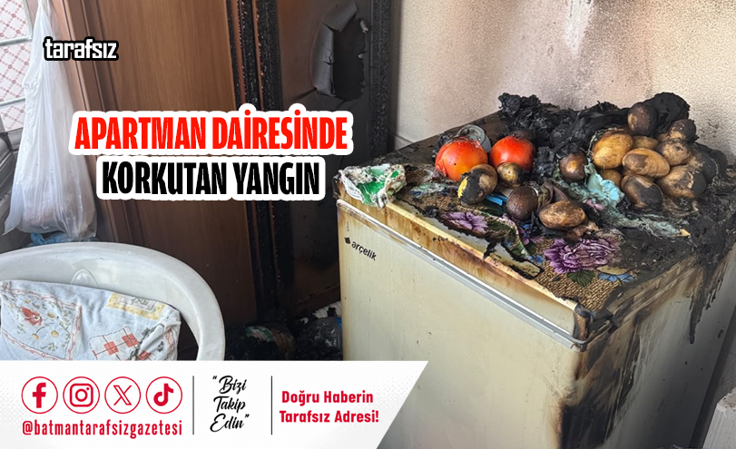 Apartman Dairesinde Korkutan Yangın