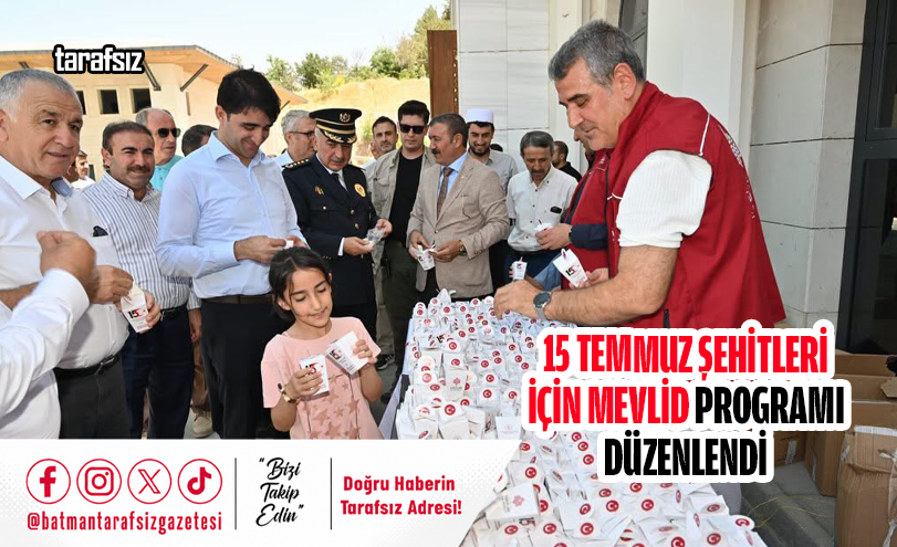 15 Temmuz Şehitleri İçin Mevlid Programı Düzenlendi