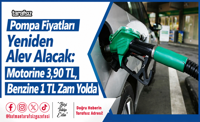 Motorine 3,90 TL, Benzine 1 TL Zam Yolda