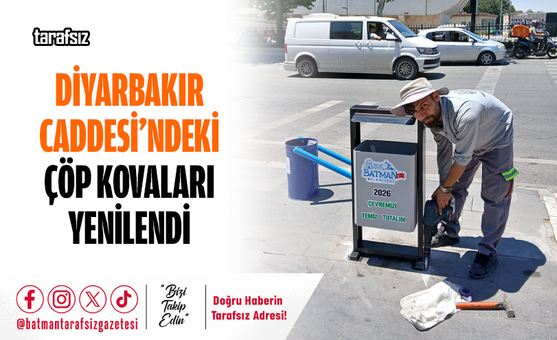 Diyarbakır Caddesi’ndeki Çöp Kovaları Yenilendi