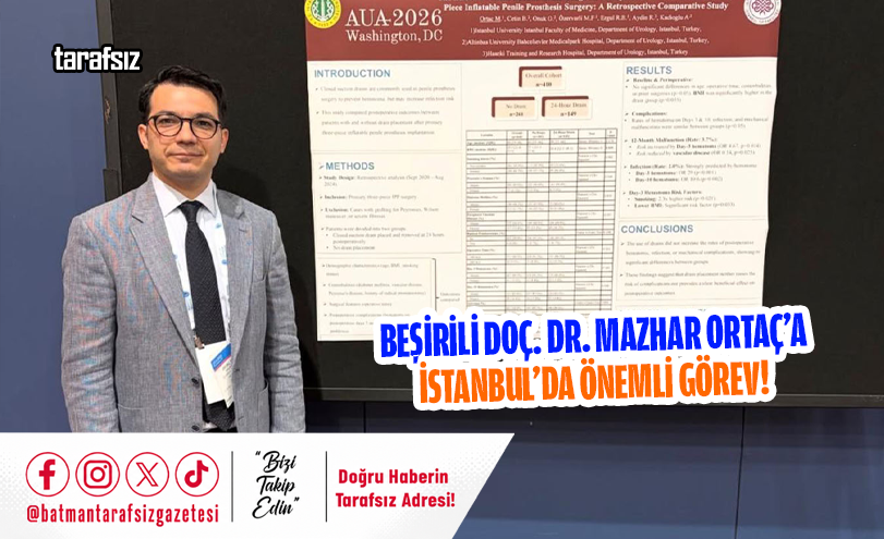 Beşirili Doç. Dr. Mazhar Ortaç’a İstanbul’da Önemli Görev!