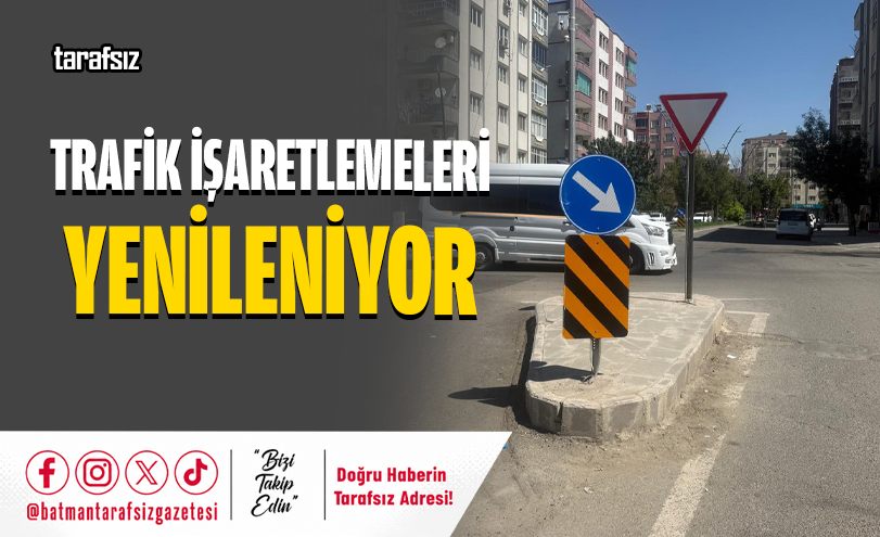 Trafik İşaretlemeleri Yenileniyor