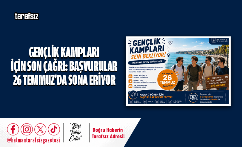 Gençlik Kampları İçin Son Çağrı: Başvurular 26 Temmuz’da Sona Eriyor