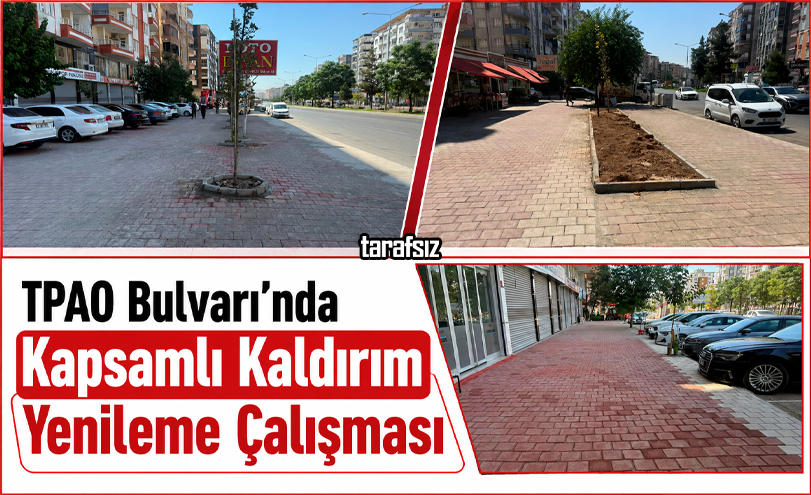 TPAO Bulvarı’nda Kapsamlı Kaldırım Yenileme Çalışması