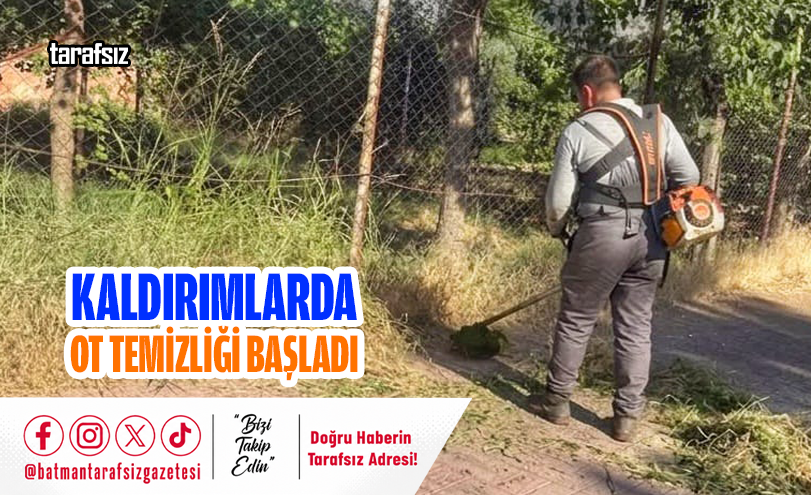 Kaldırımlarda Ot Temizliği Başladı