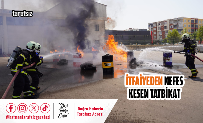 İtfaiyeden Nefes Kesen Tatbikat
