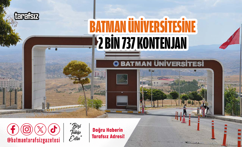 Batman Üniversitesine 2 Bin 737 Kontenjan