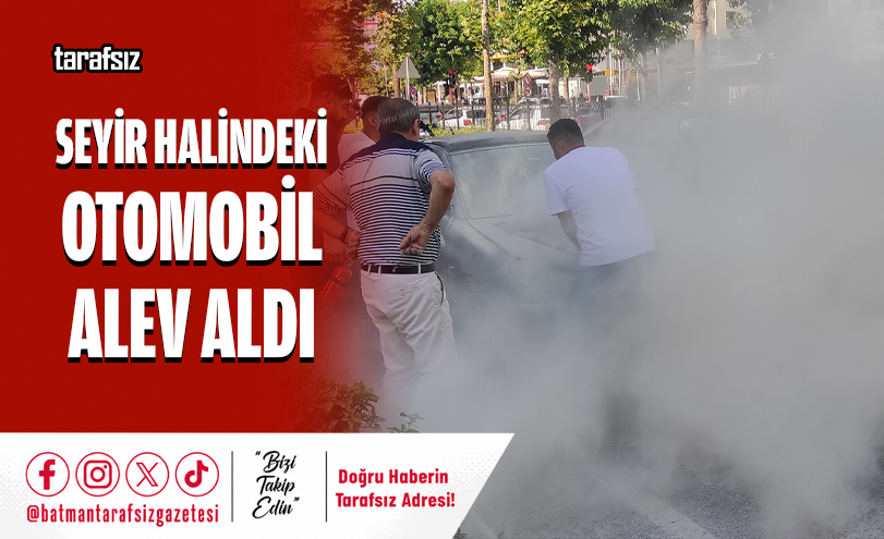 Seyir Halindeki Otomobil Alev Aldı
