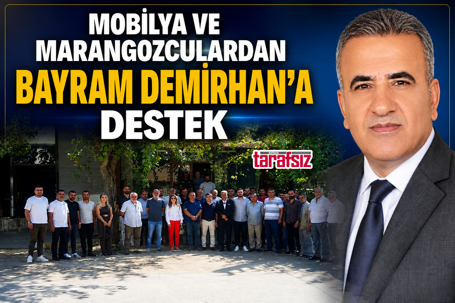 MOBİLYA VE MARANGOZCULARDAN BAYRAM DEMİRHAN’A DESTEK