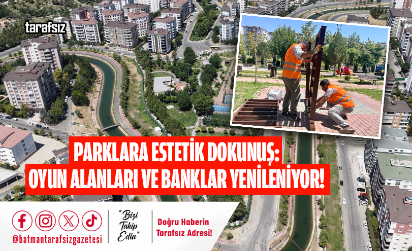 Parklara Estetik Dokunuş: Oyun Alanları Ve Banklar Yenileniyor!