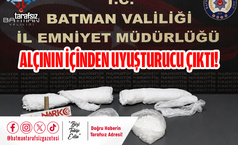 ALÇININ İÇİNDEN UYUŞTURUCU ÇIKTI!