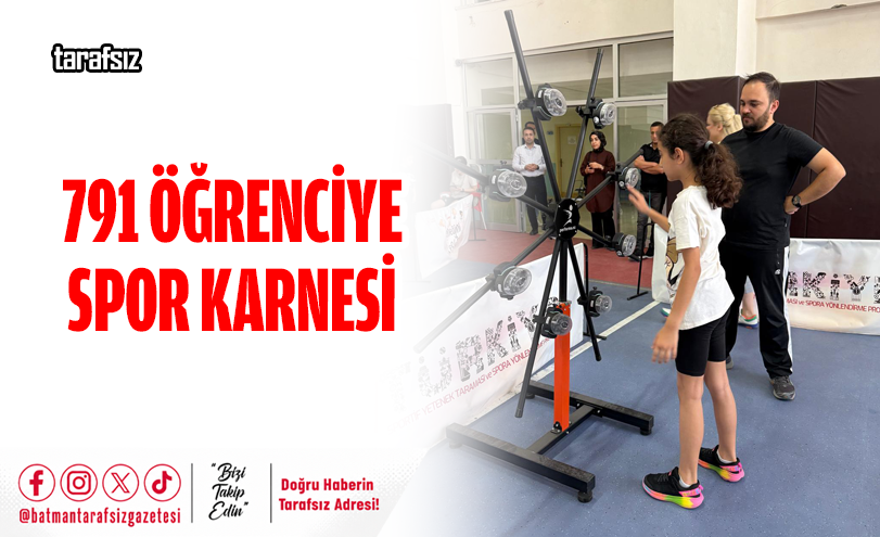 791 Öğrenciye Spor Karnesi