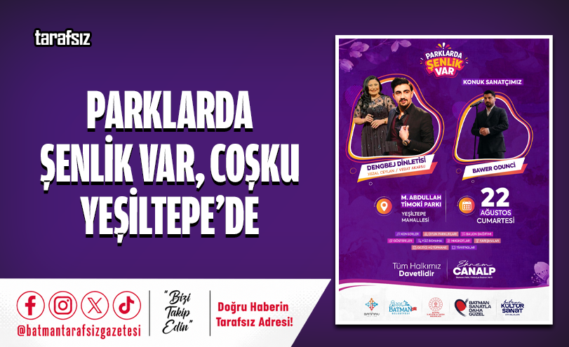 Parklarda Şenlik Var, Coşku Yeşiltepe’de