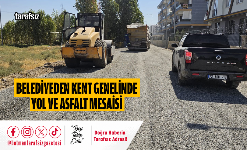 BELEDİYEDEN KENT GENELİNDE YOL VE ASFALT MESAİSİ