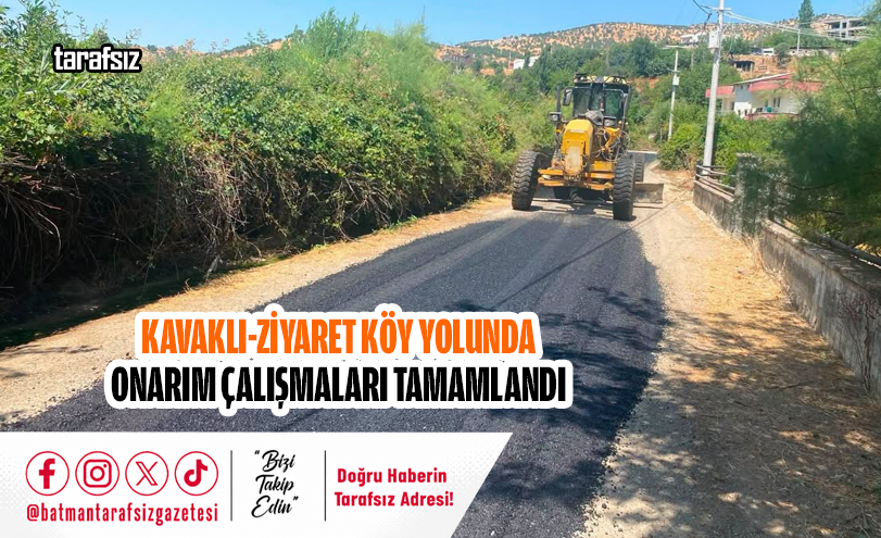 KAVAKLI-ZİYARET KÖY YOLUNDA ONARIM ÇALIŞMALARI TAMAMLANDI