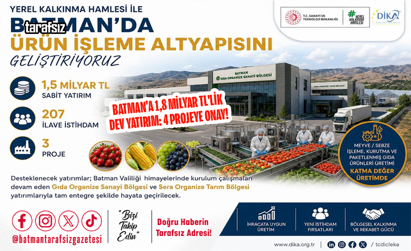 Batman’a 1,8 Milyar TL’lik Dev Yatırım: 4 Projeye Onay!