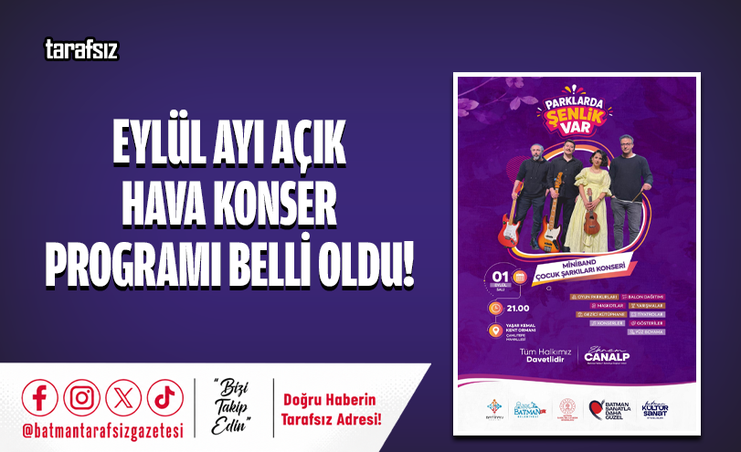 Eylül Ayı Açık Hava Konser Programı Belli Oldu!