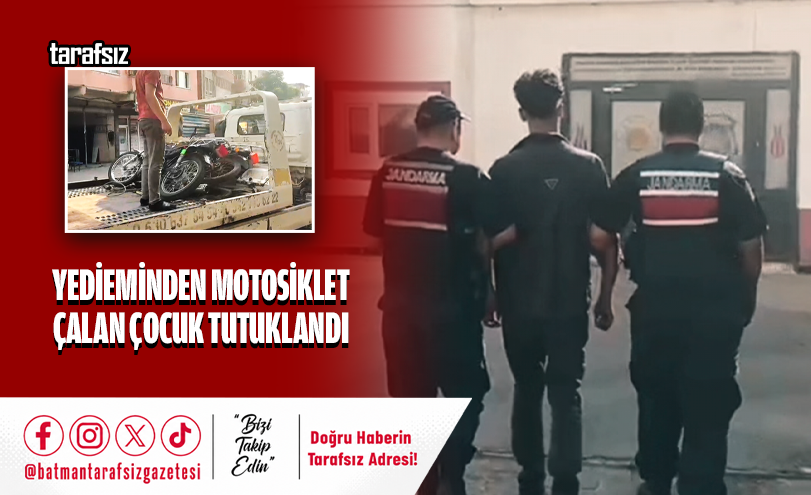Yedieminden Motosiklet Çalan Çocuk Tutuklandı