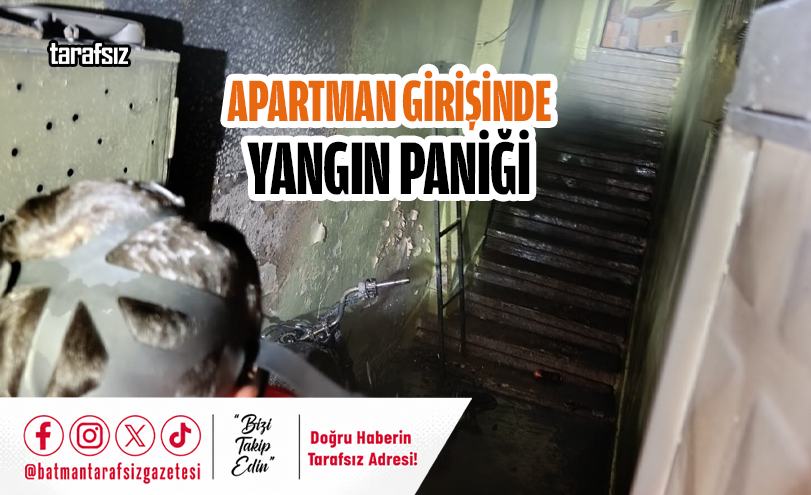 Apartman Girişinde Yangın Paniği
