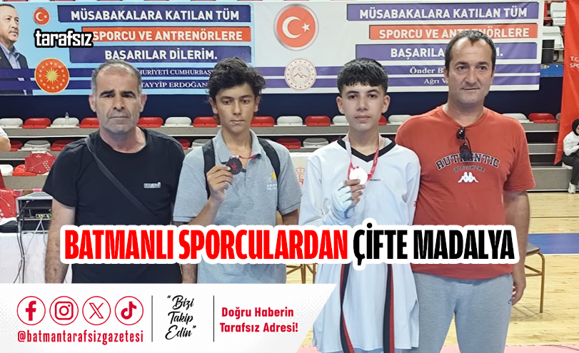 Batmanlı Sporculardan Çifte Madalya