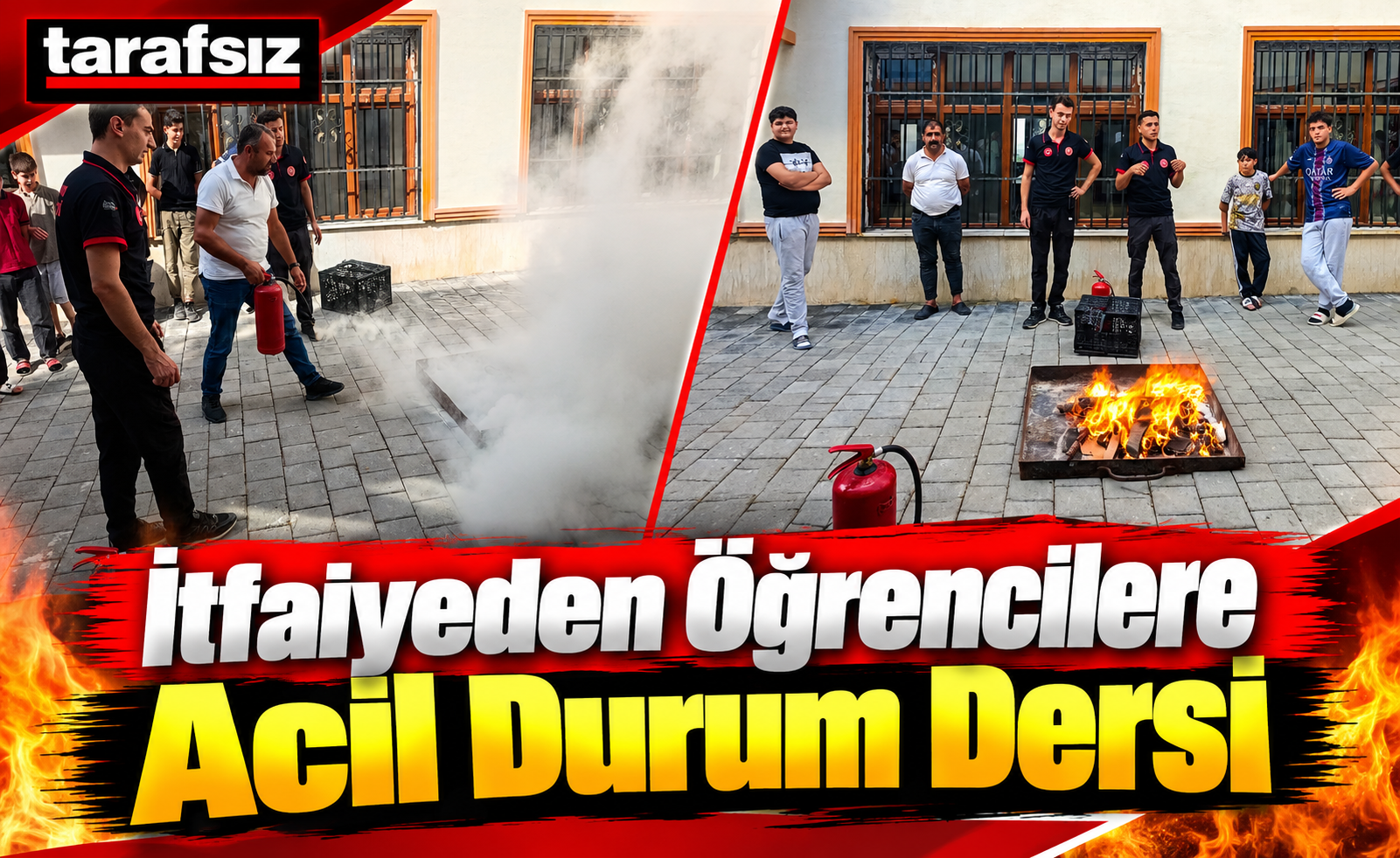 İtfaiyeden Öğrencilere Acil Durum Dersi