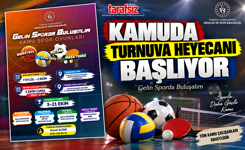 KAMUDA TURNUVA HEYECANI BAŞLIYOR