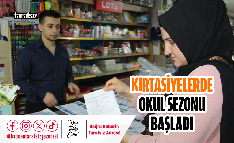 KIRTASİYELERDE OKUL SEZONU BAŞLADI