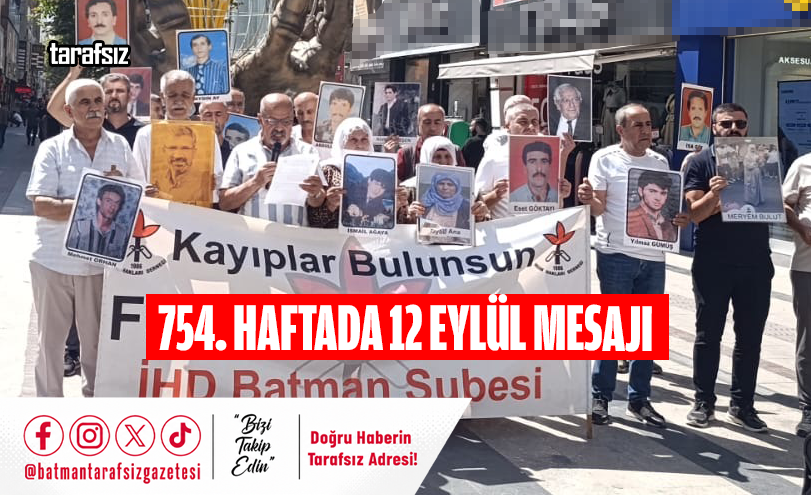 754. Haftada 12 Eylül Mesajı