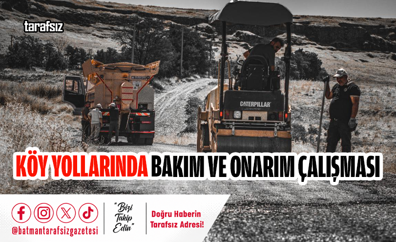 Köy Yollarında Bakım ve Onarım Çalışması