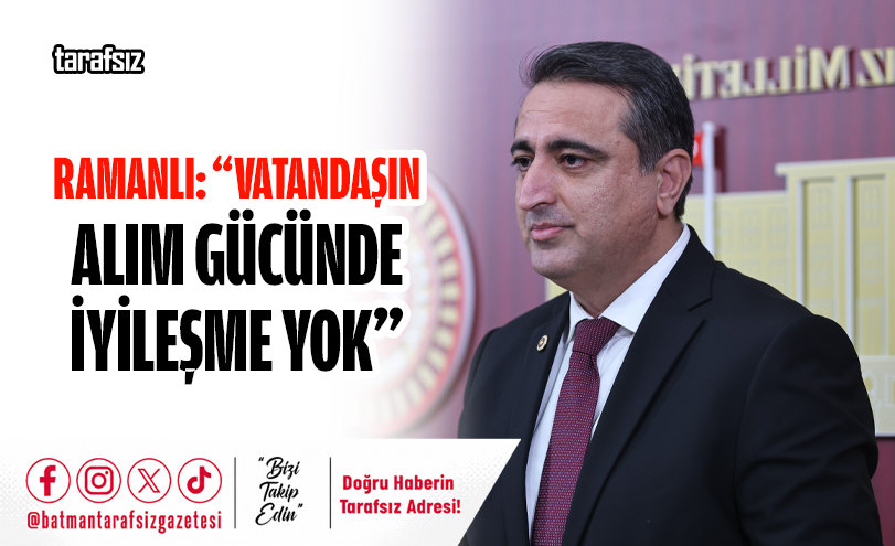 RAMANLI: “VATANDAŞIN ALIM GÜCÜNDE İYİLEŞME YOK”