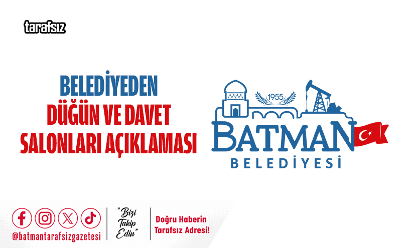 Belediyeden Düğün ve Davet Salonları Açıklaması