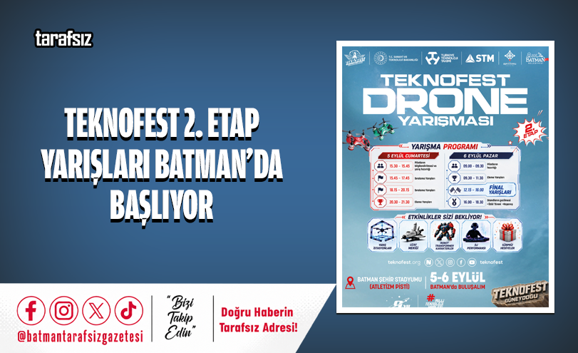 TEKNOFEST 2. Etap Yarışları Batman’da Başlıyor