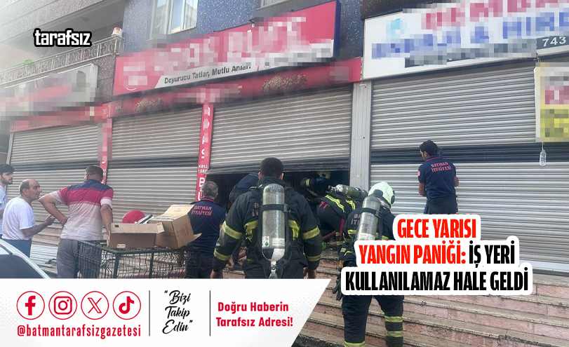 Gece Yarısı Yangın Paniği: İş Yeri Kullanılamaz Hale Geldi
