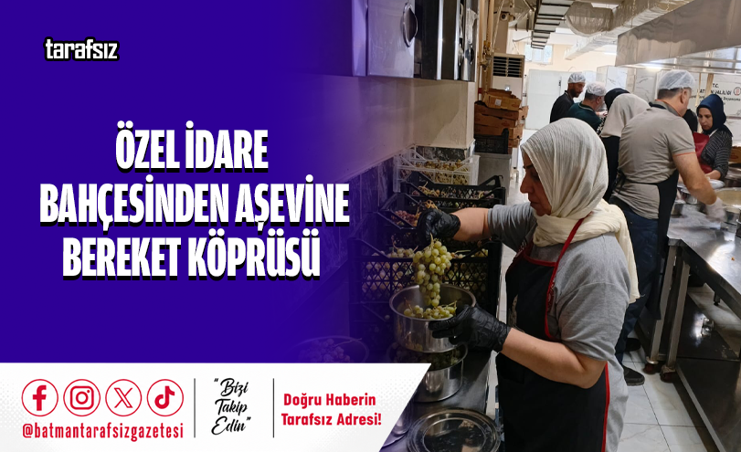 Özel İdare Bahçesinden Aşevine Bereket Köprüsü