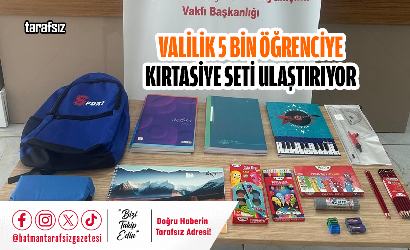 Valilik 5 Bin Öğrenciye Kırtasiye Seti Ulaştırıyor